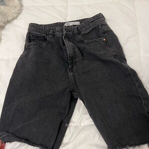 Zara Black Denim Shorts